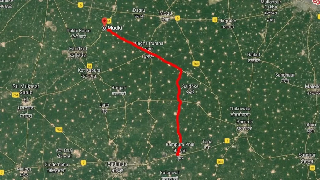 Mudki-Rampura Section of NH-254