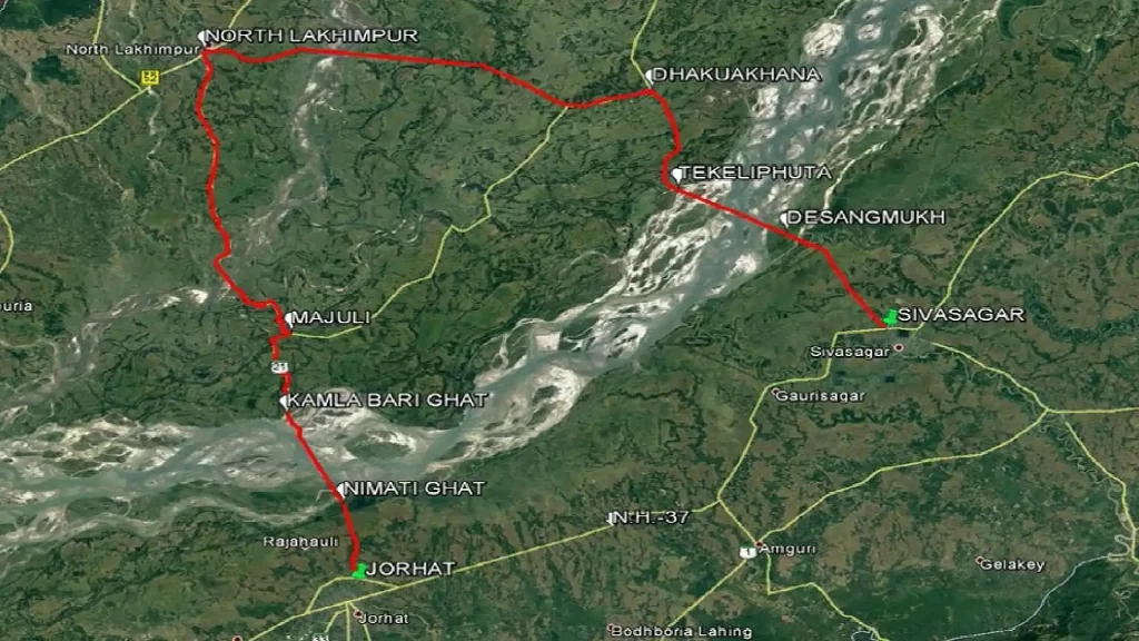 Sivasagar-Tekeliphuta-North Lakhimpur-Majuli-Jorhat Section