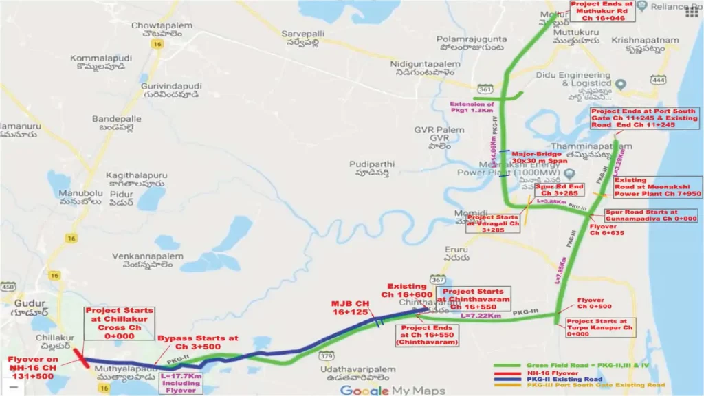 Port connectivity road corridors in Andhra Pradesh